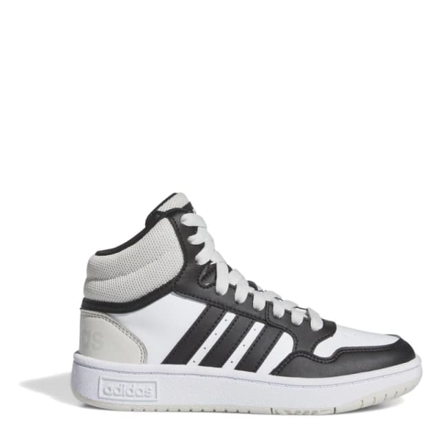 adidas Hoops 3.0 High-Top Trainers Boys White/Black male C10 (28)