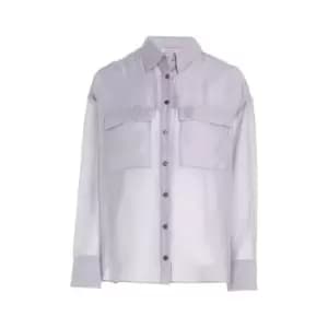 Calvin Klein Jeans Sheer Long Sleeve Shirt - Purple