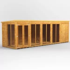 20x6 Power Pent Summerhouse Combi Building including 4ft Side Store