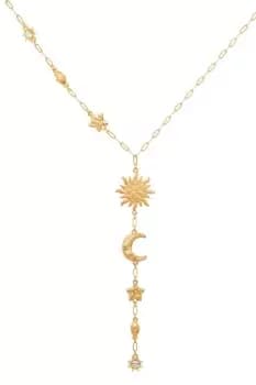 Gold 'Cielo' Lariat Charm Necklace