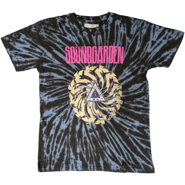 Soundgarden Mens Badmotorfinger Tie Dye T-Shirt in Blue Size: Small Blue Male S