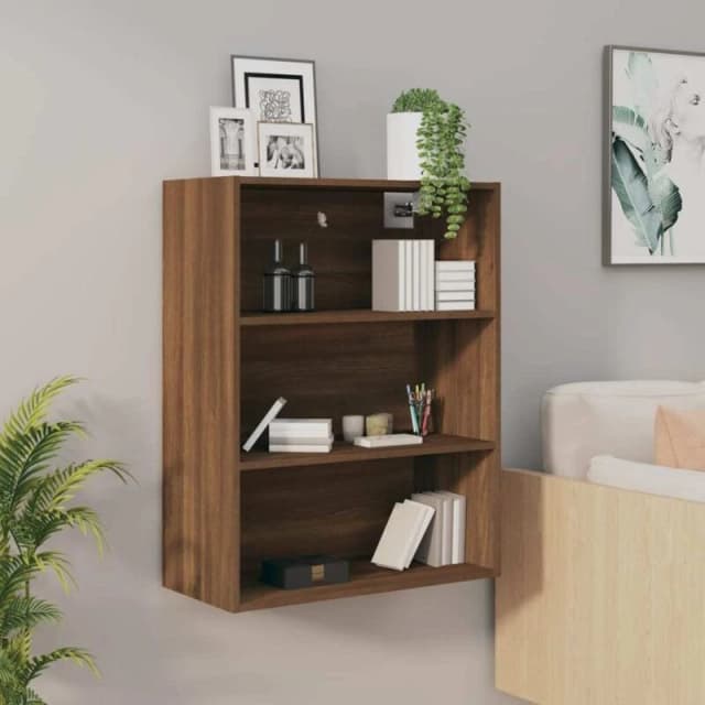 Vidaxl Hanging Wall Cabinet Brown Oak 69.5X32.5X90 Cm, Brown 817401