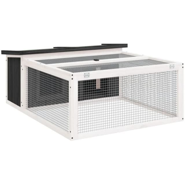 VIDAXL Vidaxl - Rabbit Hutch Grey 117.5x97x47.5cm Solid Wood Pine 8720845798611