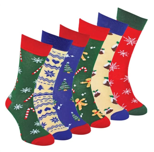 Sock Snob 6-11 Sock Snob Christmas Socks - 6 Pack / 6-11 UK