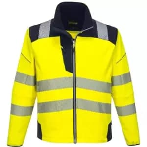 T402YNRXS - sz XS PW3 Hi-Vis Softshell Jacket - Yellow/Navy - Yellow/Navy - Portwest
