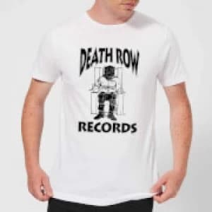 Death Row Records Logo Dark Mens T-Shirt - White