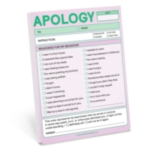 Knock Knock Apology Nifty Note (Pastel Version) Other printed item