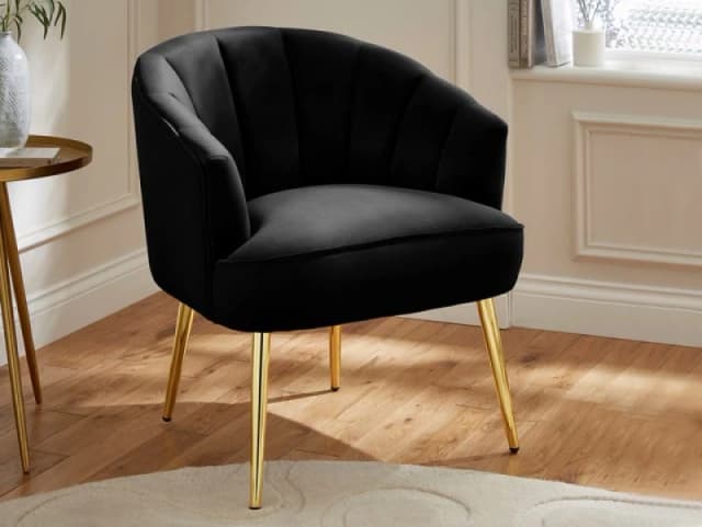 GFW Pettine Black Fabric Accent Chair