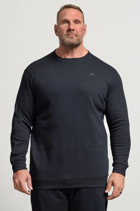 BadRhino BadRhino Men Crew Neck Sweatshirt in Dark Navy Size: 3X-Large Dark Navy XXXL Male 5063589363206