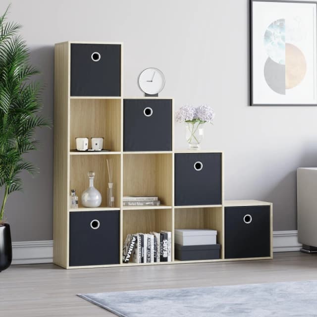 Lassic 10 Cube Storage Unit (O) + Set of 5 Storage Cubes Black unisex 10 Unit