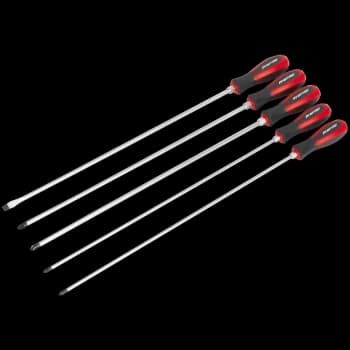 Sealey 5 Piece Extra Long Hammer Through Screwdriver Set