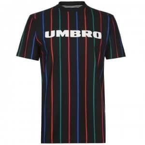 Umbro Malone Stripe T Shirt - Black
