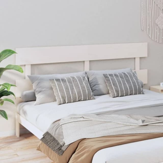 VIDAXL Bed Headboard White 204x3x81cm Solid Wood Pine Vidaxl 8720287009726