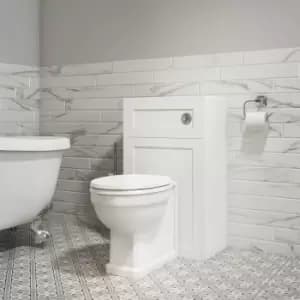 500mm White Back to Wall Toilet Unit Only - Baxenden