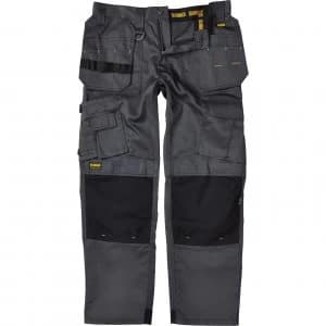 DEWALT Mens Pro Tradesman Work Trousers Black / Grey 30" 31"