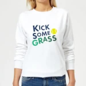 Kick Some Grass Womens Sweatshirt - White - 3XL