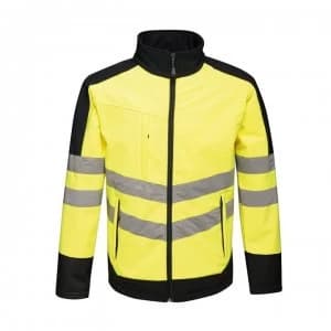 Regatta Hi Vis Pro Softshell Jacket - Yellow/Navy