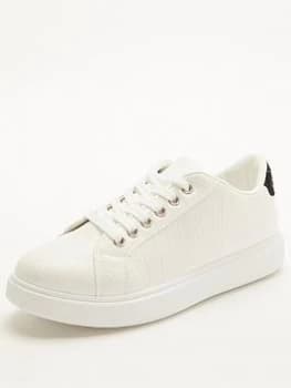 Quiz Black Crocodile Print Trainers - 3