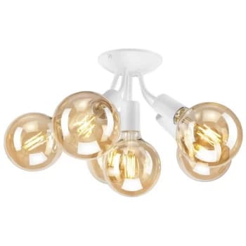 Viggo Multi Arm Semi Flush Ceiling Light White , 6x E27