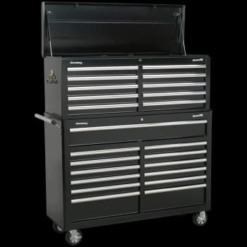 Sealey Superline Pro 23 Drawer Roller Cabinet and Tool Chest Black