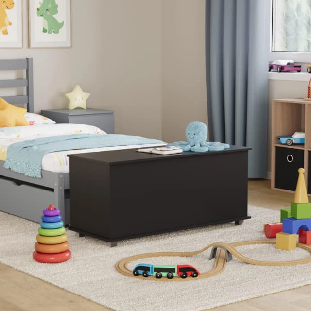 Lassic Leon Storage Ottoman Toy Box Black unisex One Size