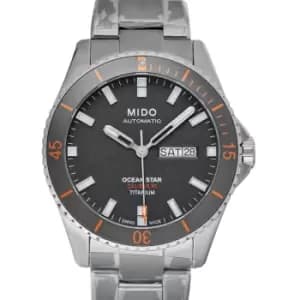 Ocean Star Automatic Grey Dial Titanium Mens Watch