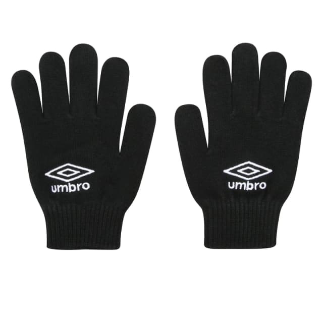 Umbro Knitted Winter Gloves in Black Unisex One Size