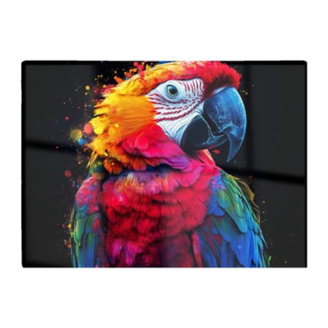 Warren Reed Designer Vivid Parrot In A Splash Of Colour Chopping Board