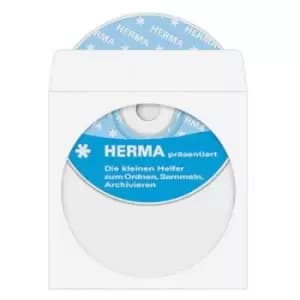Herma CD box 1 CD/DVD/Bluray Paper White 100 pc(s) (W x H) 124mm x 124mm 1140