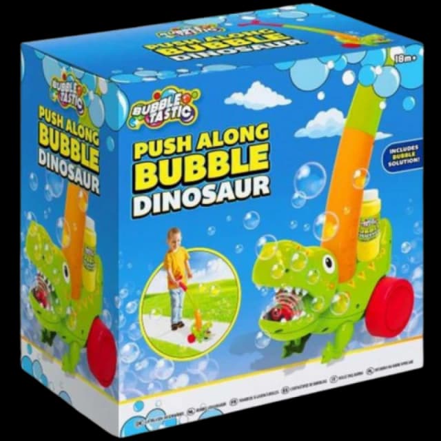 Bubble Tastic Push Along Dinosaur Bubble Walker BUB-R05-1297-E