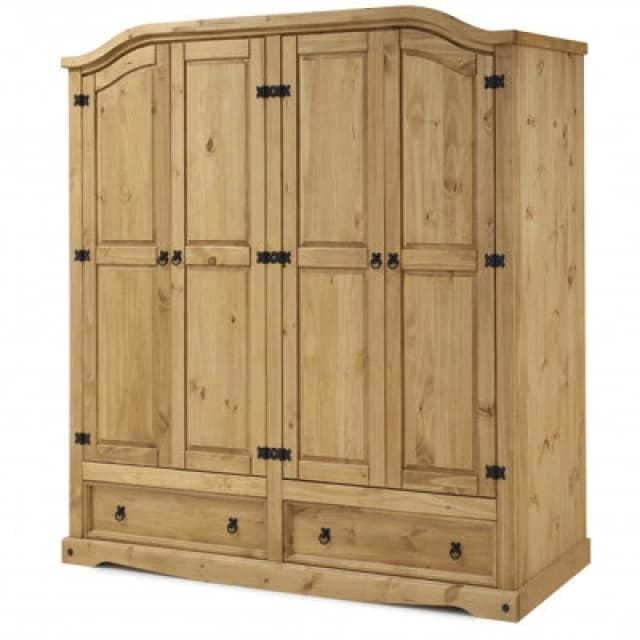 MERCERS FURNITURE Corona 4 Door 2 Drawer Wardrobe 5060765291704