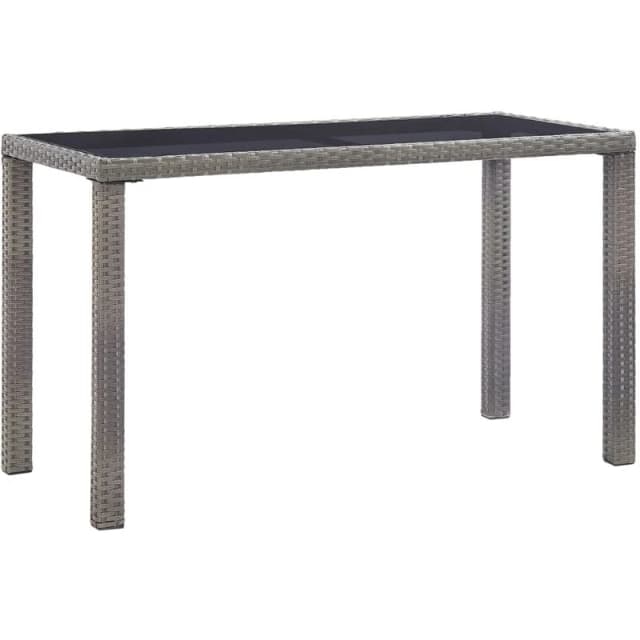 Garden Table Anthracite 123x60x74cm Poly Rattan