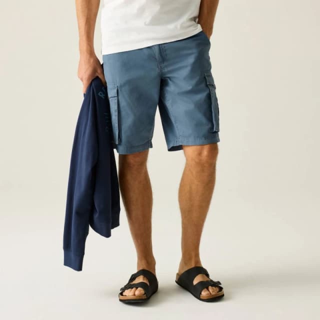 Regatta Mens Shorebay II Cargo Shorts in Mid Blue Size: 38R Mid Blue Male 38R