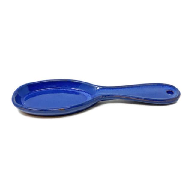 Verano Spanish Ceramics Selena Glazed Hand Dipped Kitchen Dining Utensil Spoon Rest Blue (L) 27Cm