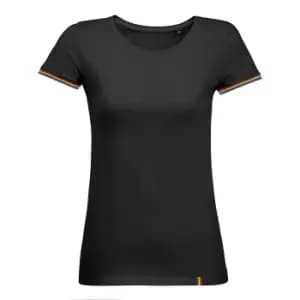 SOLS Womens/Ladies Rainbow T-Shirt (L) (Deep Black/Multicolour)