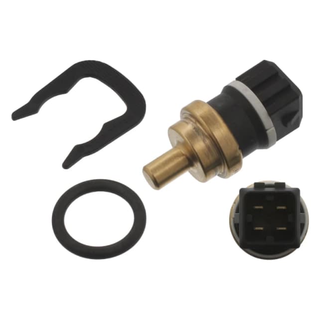 FEBI BILSTEIN 37521 Coolant Temperature Sensor black, with retaining spring Coolant Temperature Sensor (830)