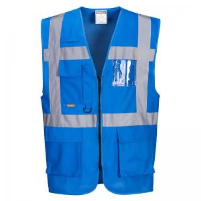 Portwest Iona Executive Hi Vis Vest F476RBRL Colour: Royal Blue