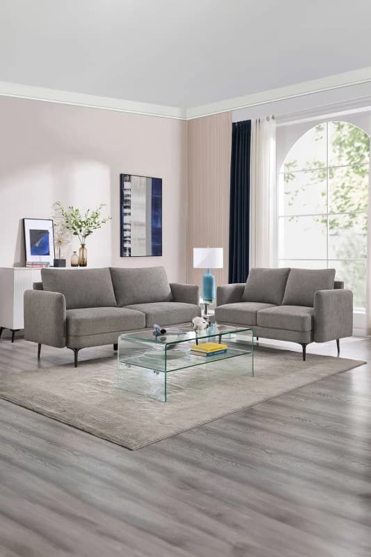 More4Homes Sofia 2+3 Seater Fabric Sofa Set Mocha