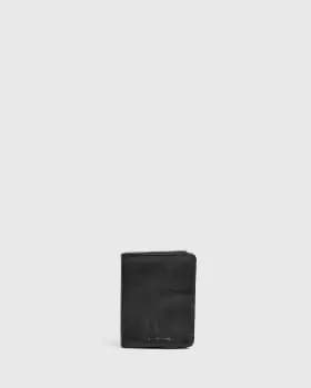 AllSaints Mens Leather Bartlett Wallet, Black