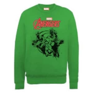 Marvel Avengers Assemble Team Burst Sweatshirt - Green - L
