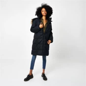 Jack Wills Eco Mia Quilted Parka Jacket - Black