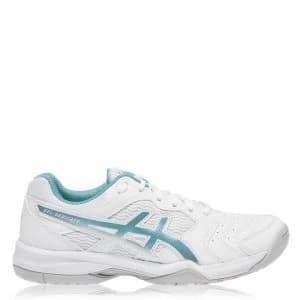 Asics Gel-Dedicate 6 Tennis Shoes Womens - White/Cyan