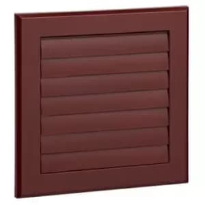 Manrose 100mm/4" External Wall Grille Brown with Round Spigot and Gravity Shutters - 1162B