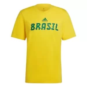 adidas Fifa World Cup Qatar 2022 Brazil T-Shirt in Yellow
