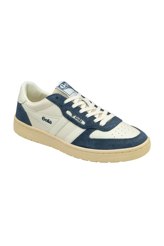 Gola Classics Womens 'Hawk 89' Leather Lace-Up Trainers in Off-White Size: 4 Off-White Female 4