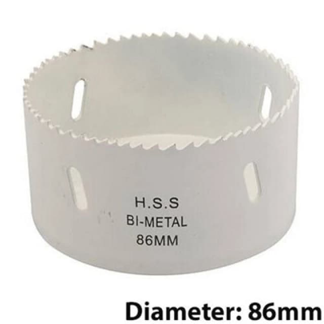 Loops Bi Metal Core Drill Bits 86mm Diameter HSS STEEL Wood Hole Saw Worktop Cutters Metallics