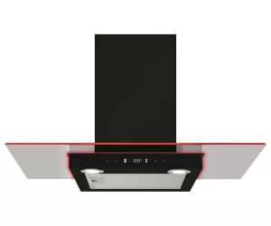 CDA EKN90BL 90cm Flat Glass Cooker Hood