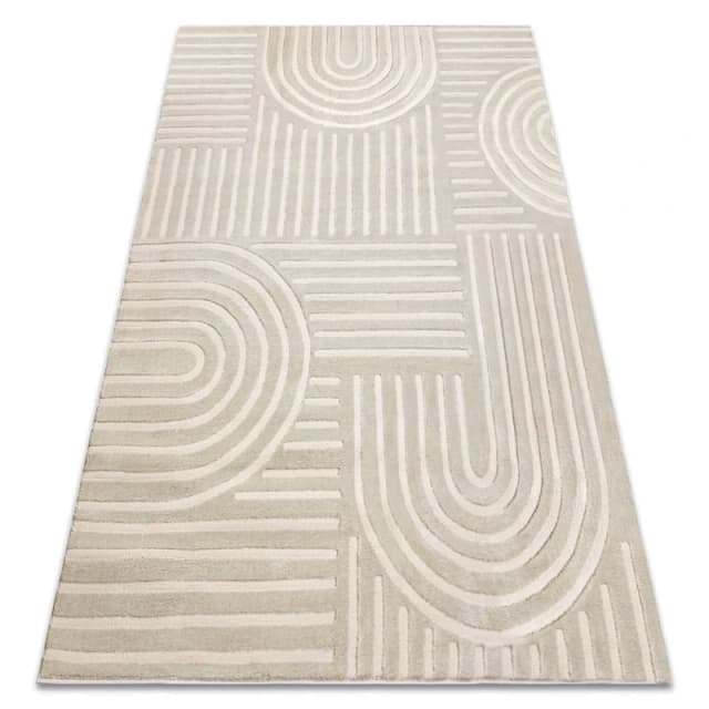RugsX Carpet Balance 1918 Taupe - Geometric, Structural, Glamour 120X170 Cm