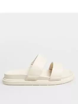 Yours Extra Wide Fit Two Strap Colour Drench Cleated Sandal White, Size 10Eee, Women