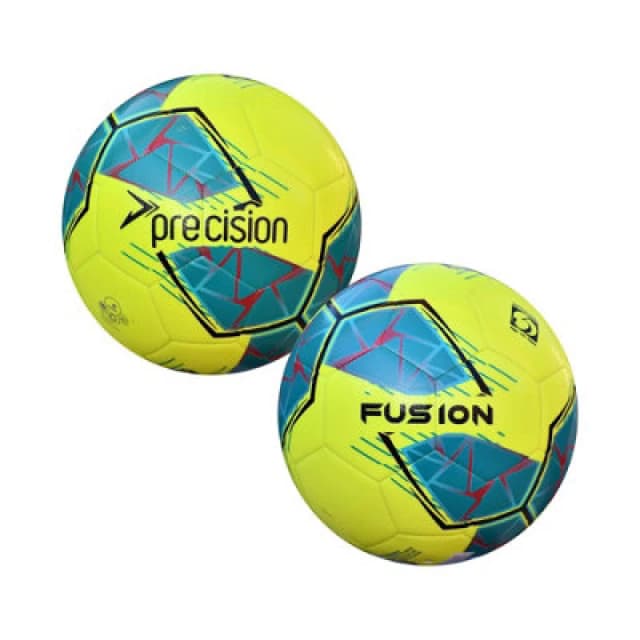 Precision Fusion Fifa Basic Training Ball Fluorescent Yellow/teal/cyan/red (5)